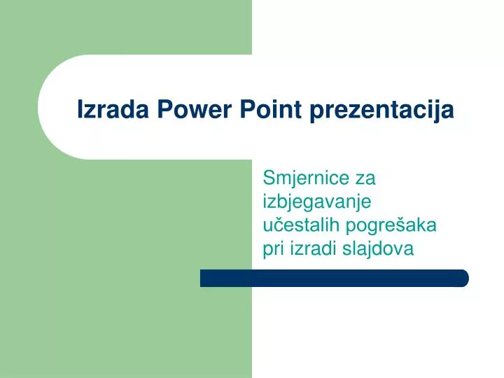 izrada power point prezentacija