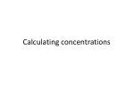 Calculating concentrations - slide 1