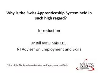 Why is the Swiss Apprenticeship System held in such high regard? Introduction