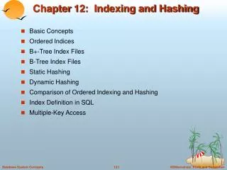 chapter 12 indexing and hashing