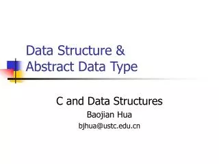 Data Structure &amp; Abstract Data Type