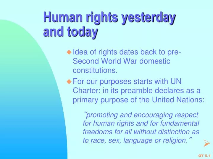 human rights yesterday and today