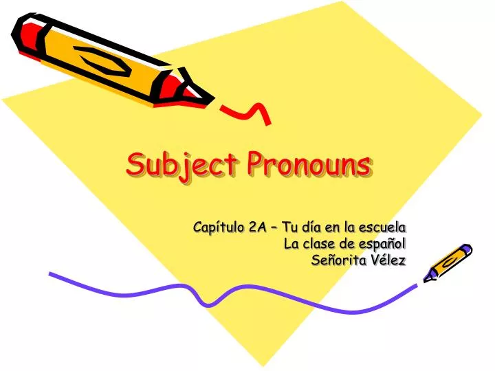 subject pronouns