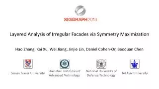 Layered Analysis of Irregular Facades via Symmetry Maximization