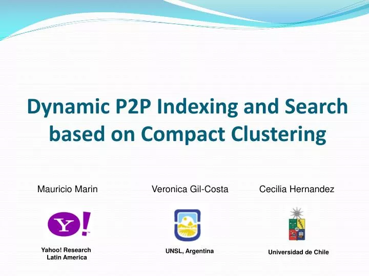 dynamic p2p indexing and search based on compact clustering