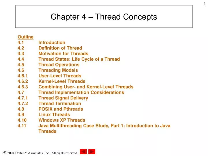 PPT - Chapter 4 – Thread Concepts PowerPoint Presentation, free