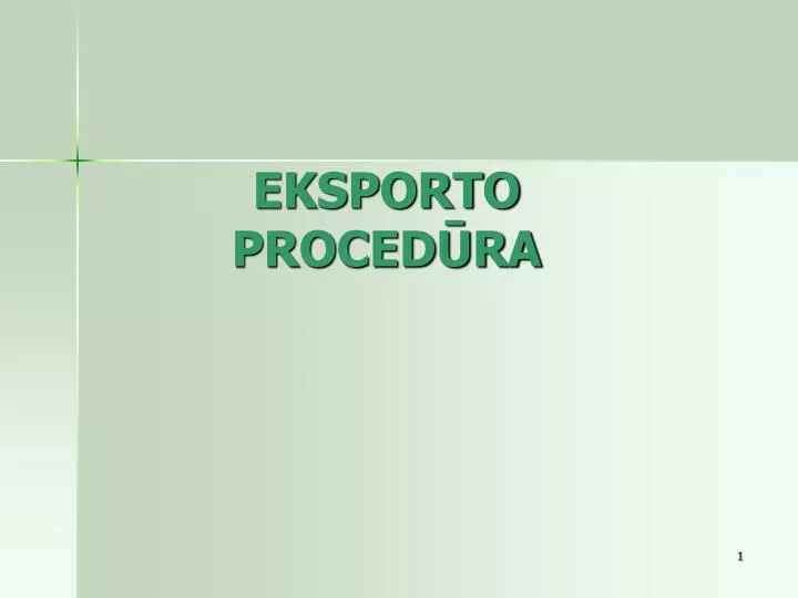 eksporto proced ra