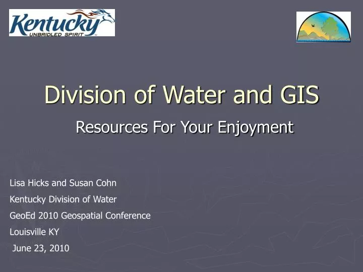 division of water and gis