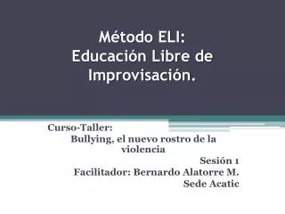 m todo eli educaci n libre de improvisaci n