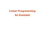 Linear Programming An Example - slide 1