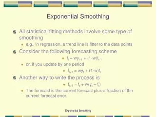 Exponential Smoothing