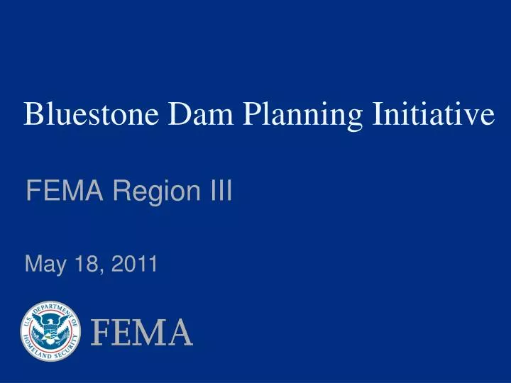 bluestone dam planning initiative