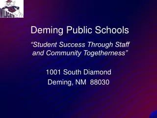 Deming Public Schools