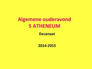 algemene ouderavond 5 atheneum