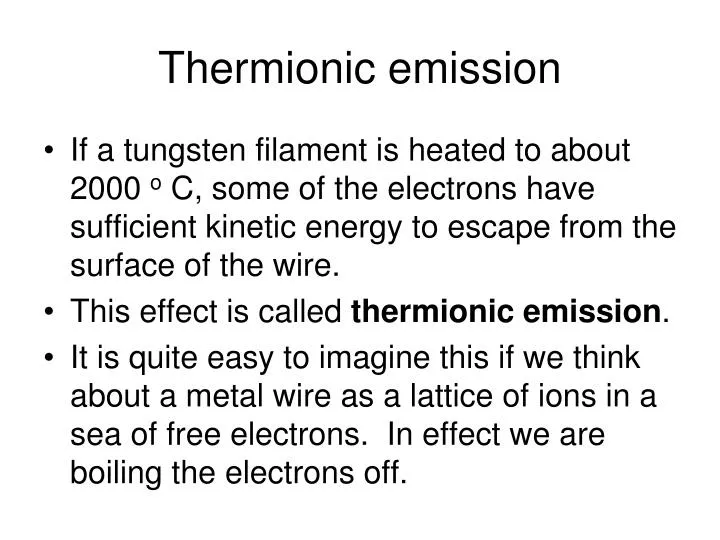 thermionic emission