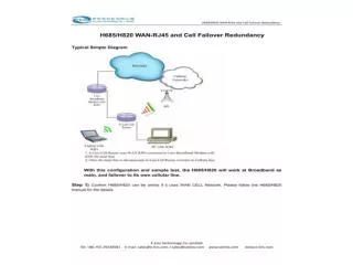 H685/H820 WAN-RJ45 and Cell Failover Redundancy