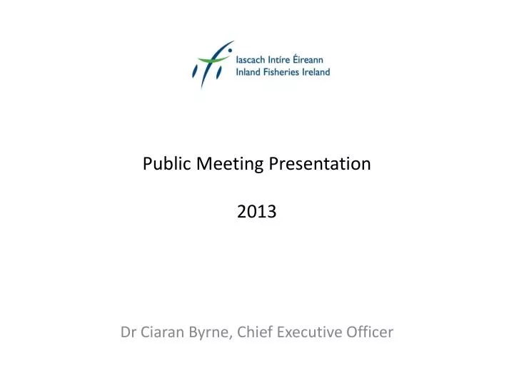 public meeting presentation 2013