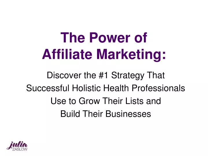 the power of affiliate marketing