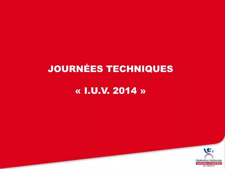 journ es techniques i u v 2014