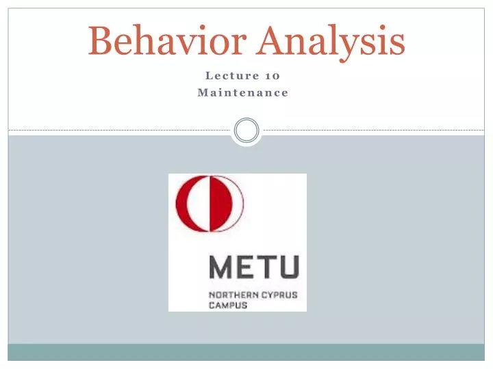 behavior analysis
