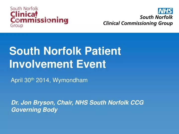south norfolk patient involvement event