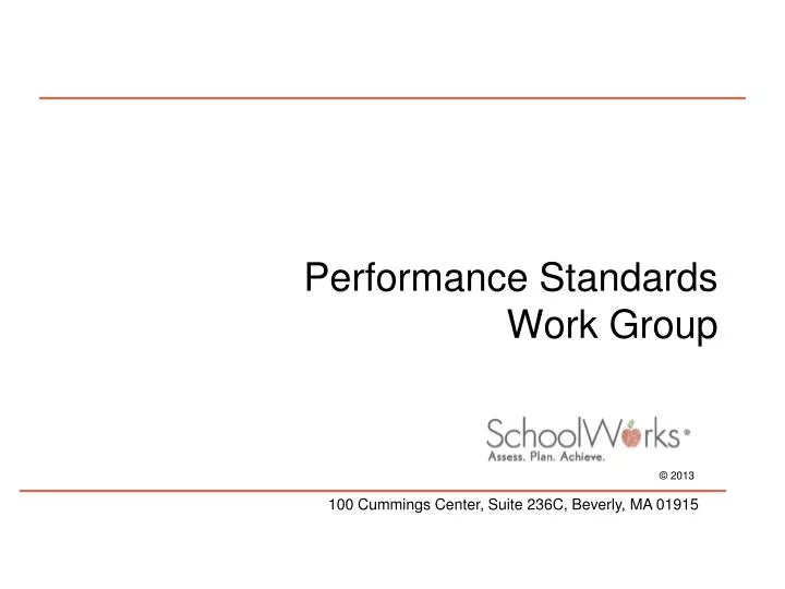 performance standards work group