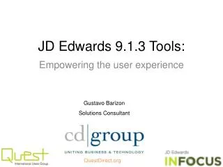 JD Edwards 9.1.3 Tools: