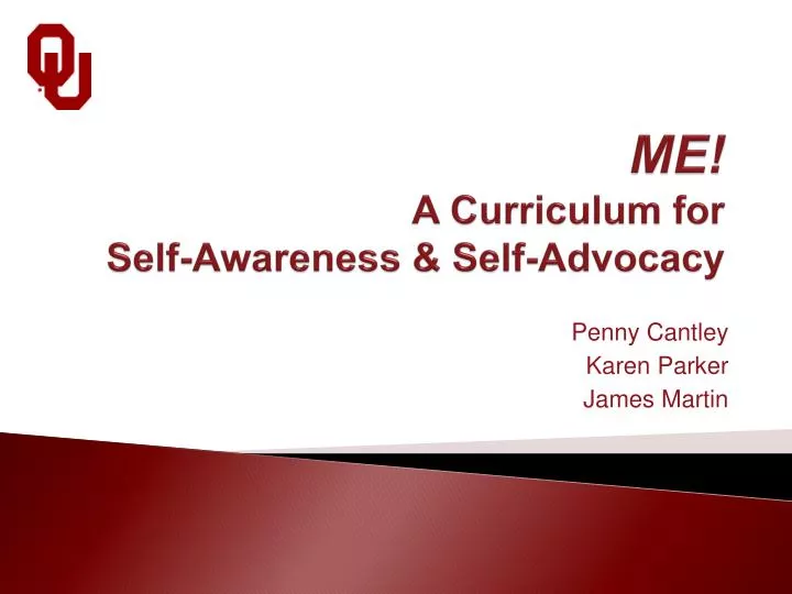 me a curriculum for self awareness self advocacy