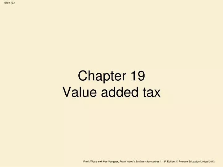 chapter 19 value added tax
