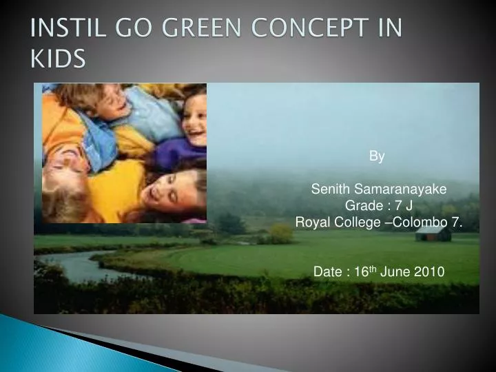 instil go green concept in kids