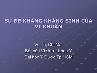s kh ng kh ng sinh c a vi khu n