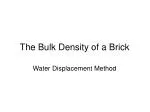 The Bulk Density of a Brick - slide 1