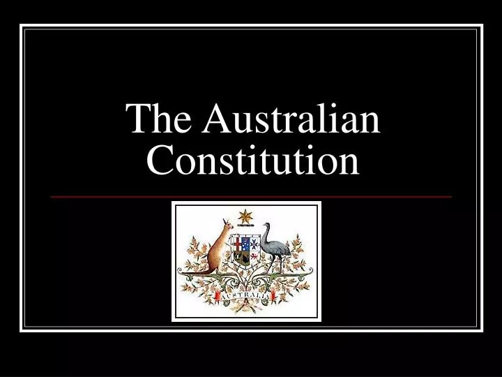 the australian constitution
