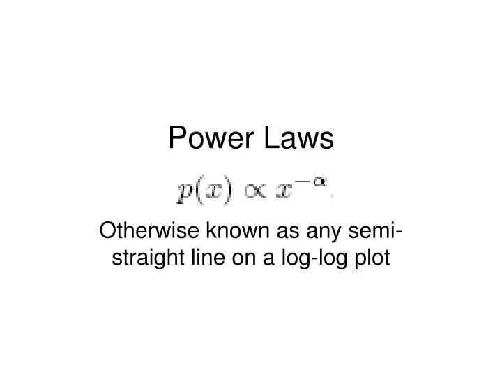 power laws