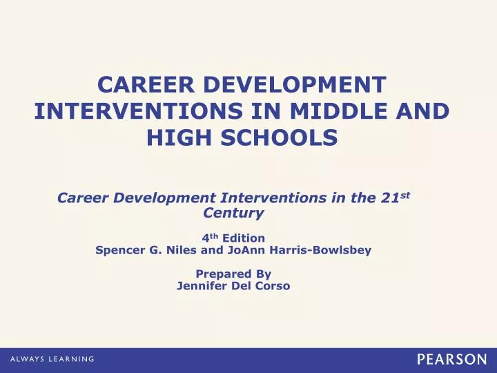career development interventions in middle and high schools