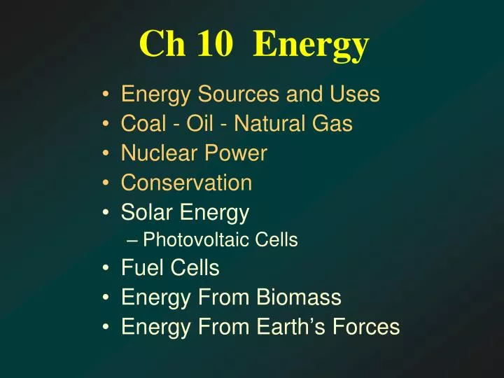 ch 10 energy