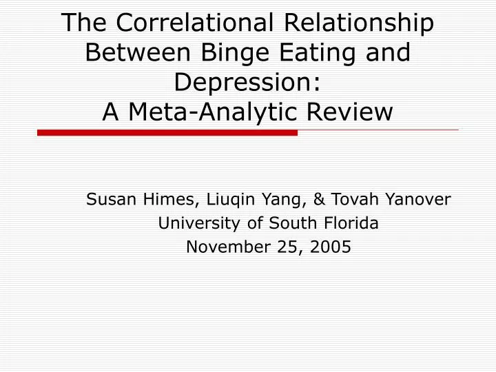 the correlational relationship between binge eating and depression a meta analytic review