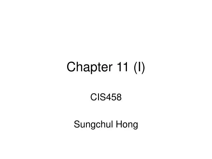 chapter 11 i