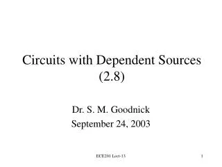 Circuits with Dependent Sources (2.8)