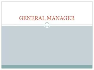 general manager