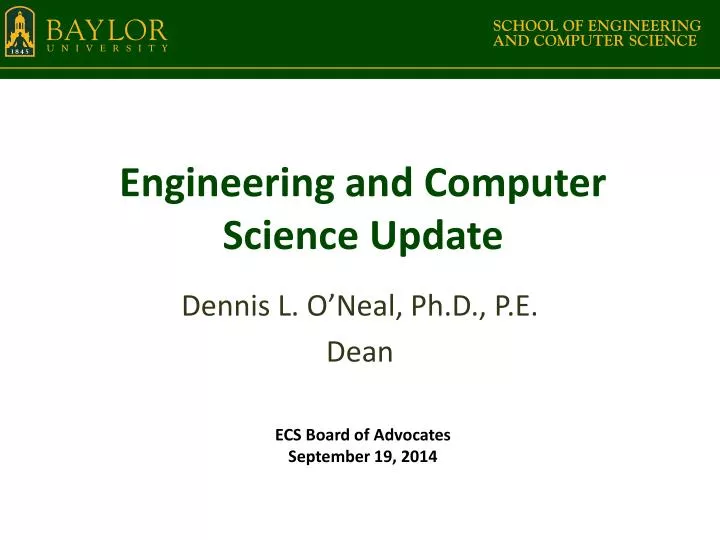 engineering and computer science update