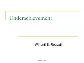 underachievement