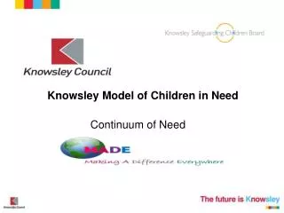 Knowsley Model of Children in Need Continuum of Need