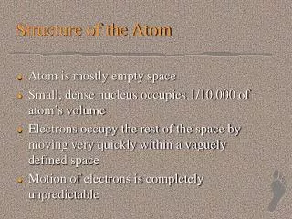 structure of the atom