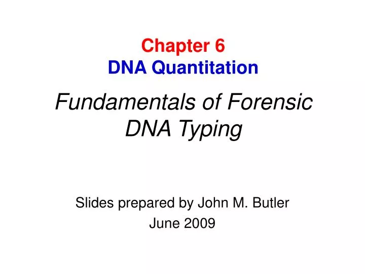 fundamentals of forensic dna typing