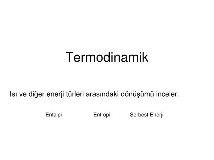 termodinamik
