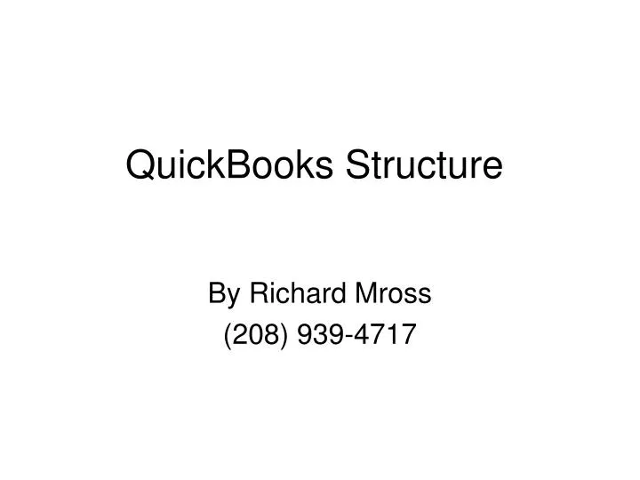 quickbooks structure