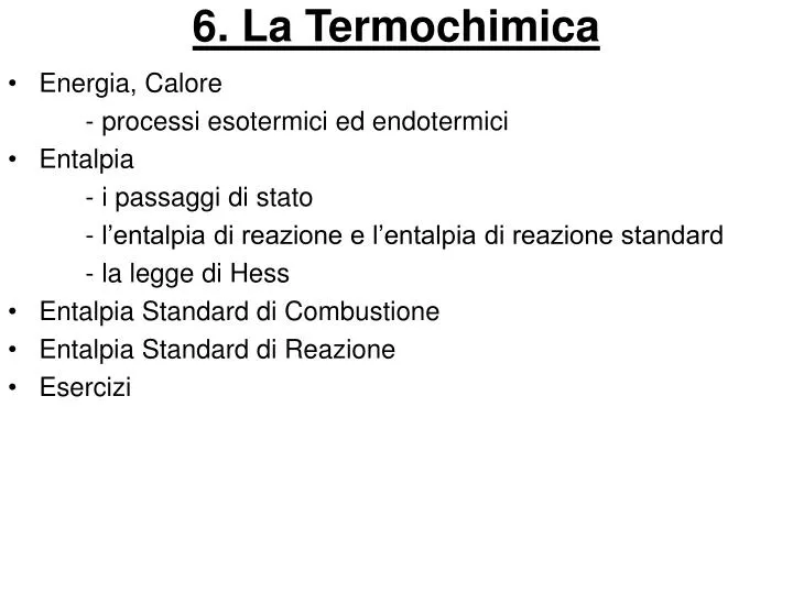 6 la termochimica