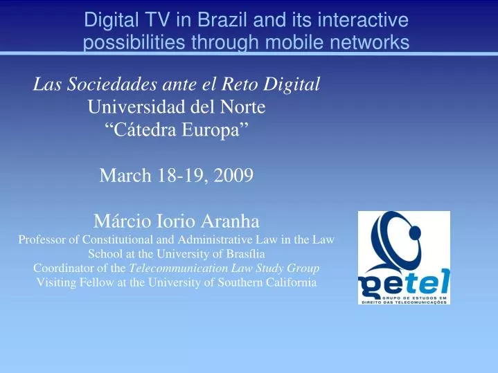 digital tv in brazil and its interactive possibilities through mobile networks