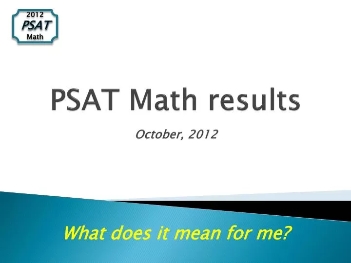 psat math results october 2012